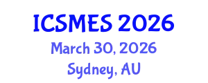 International Conference on Sport Medicine and Exercise Science (ICSMES) March 30, 2026 - Sydney, Australia
