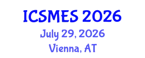 International Conference on Sport Medicine and Exercise Science (ICSMES) July 29, 2026 - Vienna, Austria