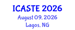 International Conference on Agricultural Science, Technology and Engineering (ICASTE) August 09, 2026 - Lagos, Nigeria