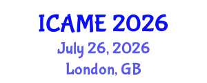 International Conference on Automation and Mechatronics Engineering (ICAME) July 26, 2026 - London, United Kingdom