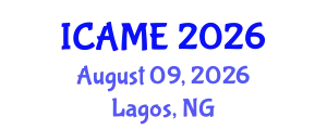 International Conference on Automation and Mechatronics Engineering (ICAME) August 09, 2026 - Lagos, Nigeria