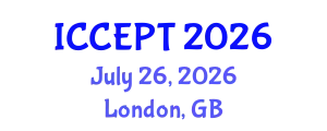 International Conference on Chemical Engineering and Process Technology (ICCEPT) July 26, 2026 - London, United Kingdom