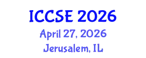 International Conference on Chemical Science and Engineering (ICCSE) April 27, 2026 - Jerusalem, Israel