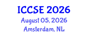 International Conference on Chemical Science and Engineering (ICCSE) August 05, 2026 - Amsterdam, Netherlands