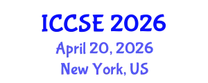International Conference on Chemical Science and Engineering (ICCSE) April 20, 2026 - New York, United States