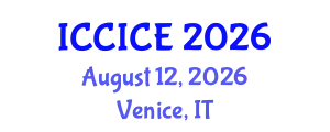 International Conference on Communication, Information and Computer Engineering (ICCICE) August 12, 2026 - Venice, Italy