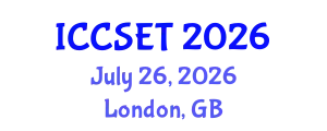 International Conference on Computer Systems Engineering and Technology (ICCSET) July 26, 2026 - London, United Kingdom