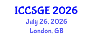 International Conference on Concrete, Structural and Geotechnical Engineering (ICCSGE) July 26, 2026 - London, United Kingdom