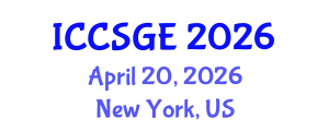 International Conference on Concrete, Structural and Geotechnical Engineering (ICCSGE) April 20, 2026 - New York, United States