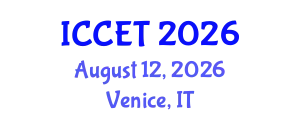 International Conference on Control Engineering and Technology (ICCET) August 12, 2026 - Venice, Italy