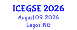 International Conference on Earthquake, Geological and Structural Engineering (ICEGSE) August 09, 2026 - Lagos, Nigeria