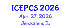 International Conference on Economics, Politics and Civil Society (ICEPCS) April 27, 2026 - Jerusalem, Israel