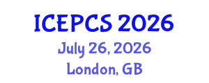 International Conference on Economics, Politics and Civil Society (ICEPCS) July 26, 2026 - London, United Kingdom