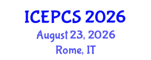 International Conference on Economics, Politics and Civil Society (ICEPCS) August 23, 2026 - Rome, Italy