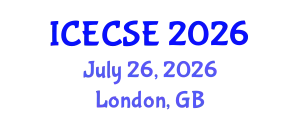 International Conference on Electronics and Communication Systems Engineering (ICECSE) July 26, 2026 - London, United Kingdom
