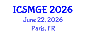 International Conference on Soil Mechanics and Geotechnical Engineering (ICSMGE) June 22, 2026 - Paris, France