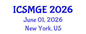 International Conference on Soil Mechanics and Geotechnical Engineering (ICSMGE) June 01, 2026 - New York, United States