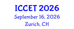 International Conference on Chemical Engineering and Technology (ICCET) September 16, 2026 - Zurich, Switzerland