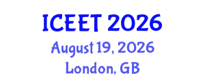 International Conference on Electrical Engineering and Technology (ICEET) August 19, 2026 - London, United Kingdom