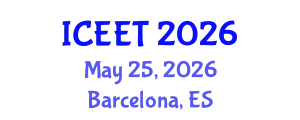 International Conference on Electrical Engineering and Technology (ICEET) May 25, 2026 - Barcelona, Spain