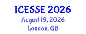 International Conference on Environmental Systems Science and Engineering (ICESSE) August 19, 2026 - London, United Kingdom