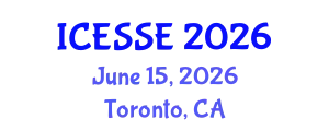 International Conference on Environmental Systems Science and Engineering (ICESSE) June 15, 2026 - Toronto, Canada