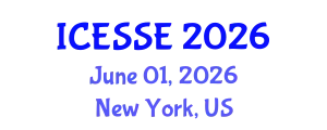 International Conference on Environmental Systems Science and Engineering (ICESSE) June 01, 2026 - New York, United States