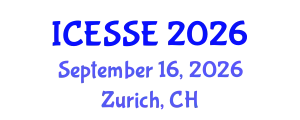 International Conference on Environmental Systems Science and Engineering (ICESSE) September 16, 2026 - Zurich, Switzerland