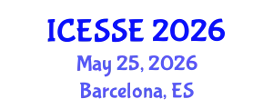 International Conference on Environmental Systems Science and Engineering (ICESSE) May 25, 2026 - Barcelona, Spain