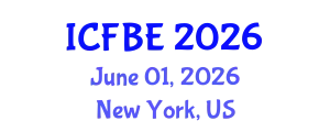 International Conference on Finance and Business Economics (ICFBE) June 01, 2026 - New York, United States