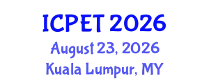 International Conference on Power Engineering and Technology (ICPET) August 23, 2026 - Kuala Lumpur, Malaysia