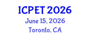 International Conference on Power Engineering and Technology (ICPET) June 15, 2026 - Toronto, Canada