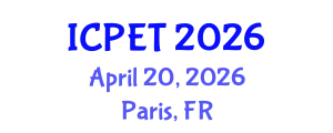 International Conference on Power Engineering and Technology (ICPET) April 20, 2026 - Paris, France