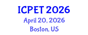 International Conference on Power Engineering and Technology (ICPET) April 20, 2026 - Boston, United States