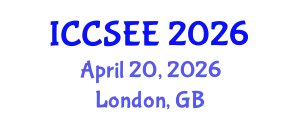 International Conference on Civil, Structural and Earthquake Engineering (ICCSEE) April 20, 2026 - London, United Kingdom