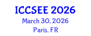 International Conference on Civil, Structural and Earthquake Engineering (ICCSEE) March 30, 2026 - Paris, France