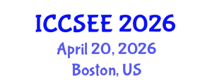 International Conference on Civil, Structural and Earthquake Engineering (ICCSEE) April 20, 2026 - Boston, United States