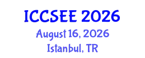 International Conference on Civil, Structural and Earthquake Engineering (ICCSEE) August 16, 2026 - Istanbul, Turkey