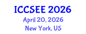 International Conference on Civil, Structural and Earthquake Engineering (ICCSEE) April 20, 2026 - New York, United States