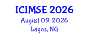 International Conference on Industrial and Manufacturing Systems Engineering (ICIMSE) August 09, 2026 - Lagos, Nigeria