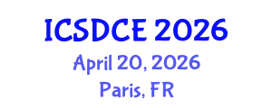 International Conference on Sustainable Design and Construction Engineering (ICSDCE) April 20, 2026 - Paris, France