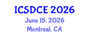 International Conference on Sustainable Design and Construction Engineering (ICSDCE) June 15, 2026 - Montreal, Canada