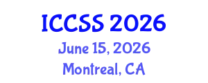 International Conference on Computational and Statistical Sciences (ICCSS) June 15, 2026 - Montreal, Canada