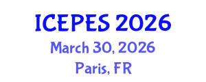 International Conference on Electrical Power and Energy Systems (ICEPES) March 30, 2026 - Paris, France