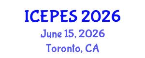 International Conference on Electrical Power and Energy Systems (ICEPES) June 15, 2026 - Toronto, Canada
