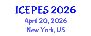 International Conference on Electrical Power and Energy Systems (ICEPES) April 20, 2026 - New York, United States