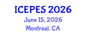 International Conference on Electrical Power and Energy Systems (ICEPES) June 15, 2026 - Montreal, Canada