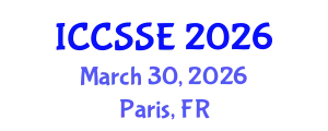 International Conference on Control Science and Systems Engineering (ICCSSE) March 30, 2026 - Paris, France