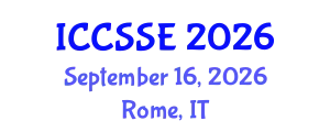 International Conference on Control Science and Systems Engineering (ICCSSE) September 16, 2026 - Rome, Italy
