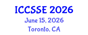 International Conference on Control Science and Systems Engineering (ICCSSE) June 15, 2026 - Toronto, Canada